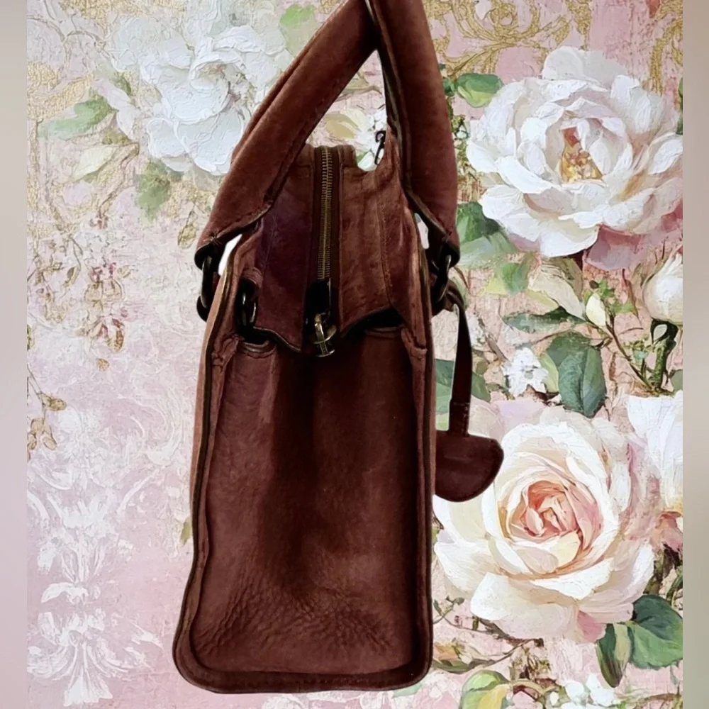 Rebecca Minkoff Small Jamie Satchel in Dark Cherry Suede
